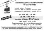 horaire telepherique chalai